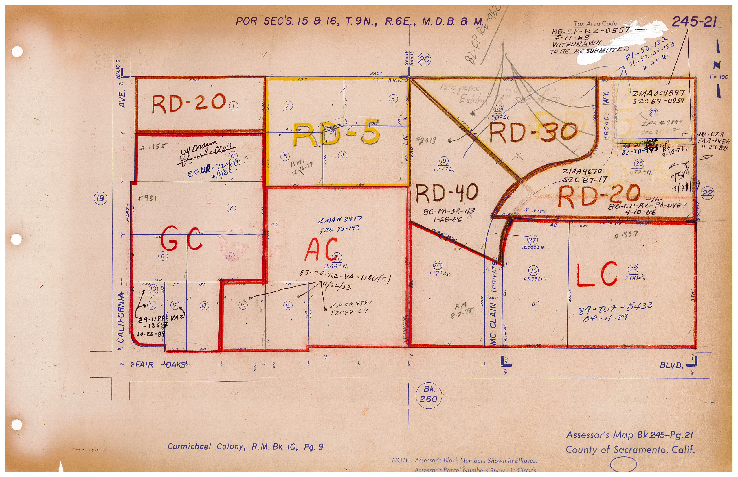 Historical zoning map